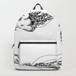 Jellyfish Love Backpack | Love, Lineart, Ink, Jellyfish, Serenity, Traditional, Illustration, Sea, Blackandwhite, Fineart 