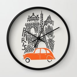 Paris Cityscape Wall Clock