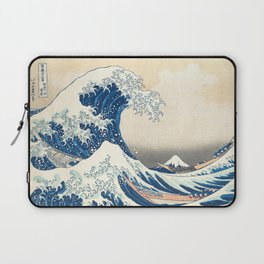 Blue Wave Great Wave Japan Kanagawa Hokusai Edo Mt Fuji Laptop Sleeve