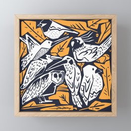 Birds: brotherhood | Digital art Framed Mini Art Print