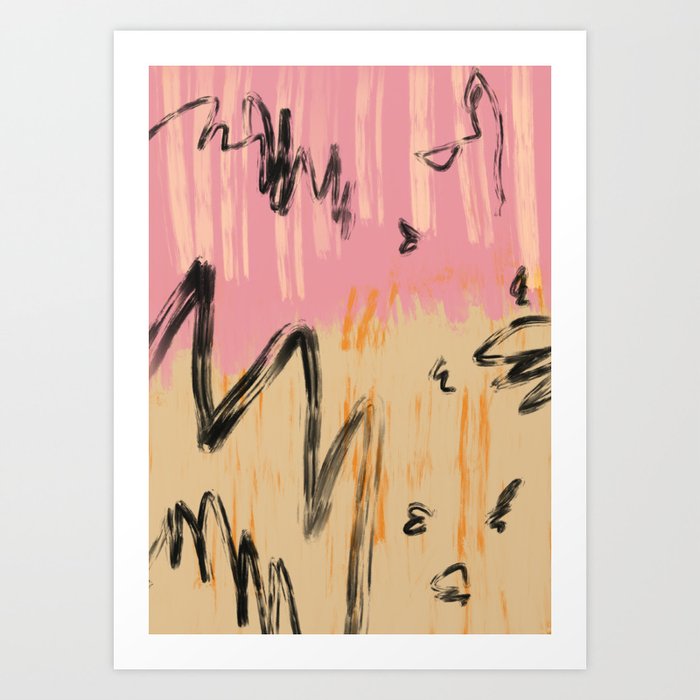 Pink Sand Abstract Print Art Print
