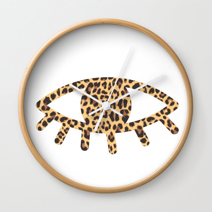 leopard eye Wall Clock