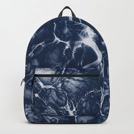 Undefined Abstract #4 #decor #art #society6 Backpack | Indigo Blue White, Digital, Drawing, Modern, Colors Touching, Wall Decor, Ink Art, Contemporary, Interior Decor, Color 