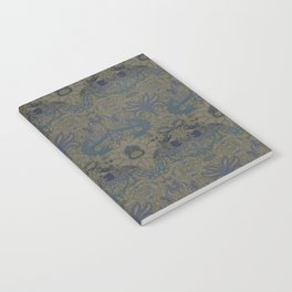 William Morris Peacock and Dragon Moss Prussian Blue Notebook