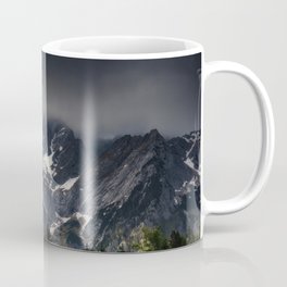 Stormy skies above mountains and spring forest Coffee Mug
