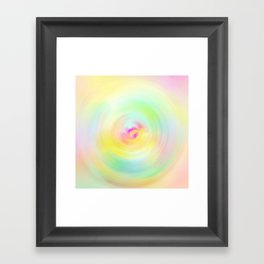 Lens flare effect rainbow Framed Art Print
