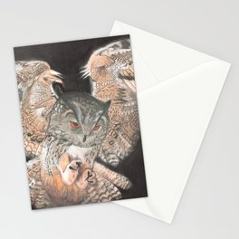 Flying Owl Stationery Card