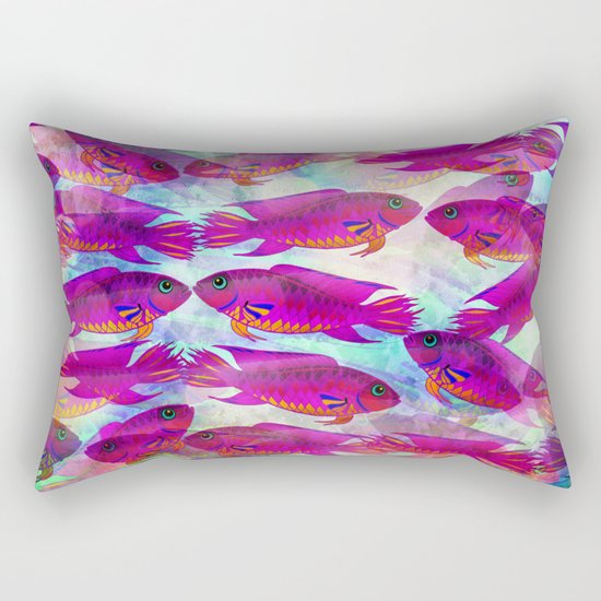 Sea Of Fish Rectangular Pillow