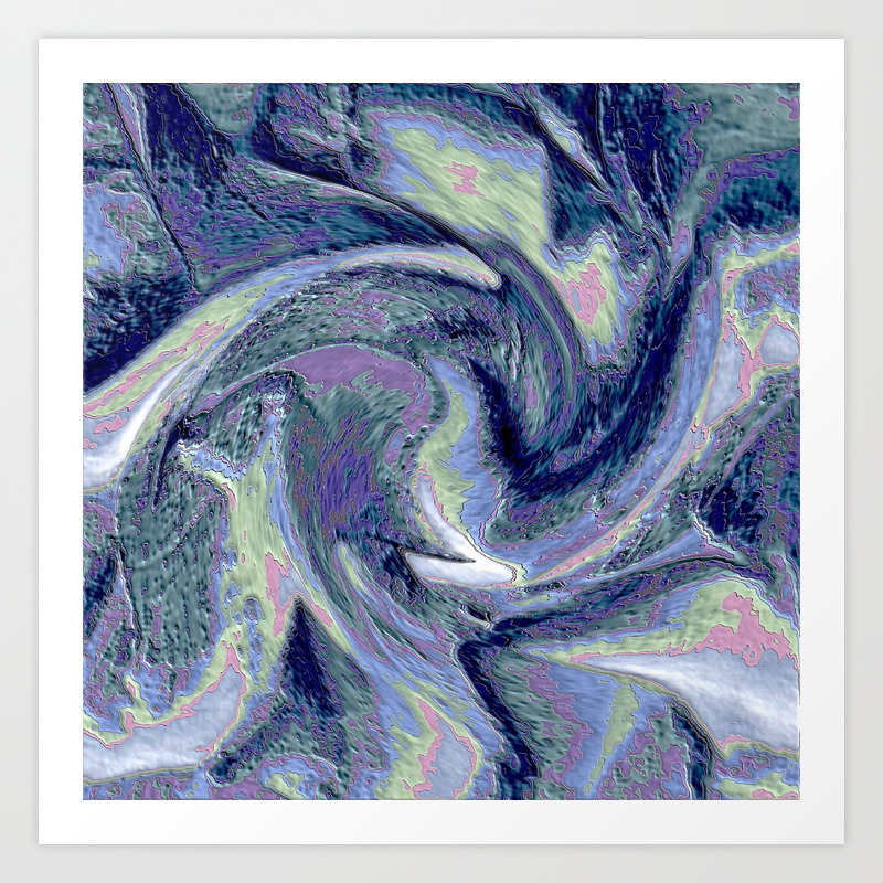 Blue Marble Abstract Background Art Print By Costa Society6