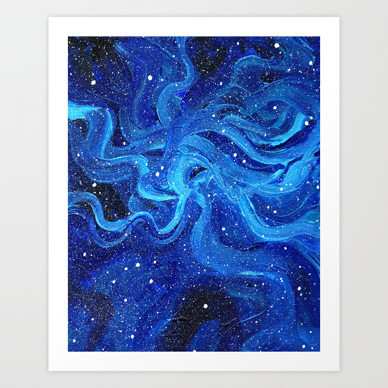 Galaxy Painting Acrylic Galaxy Art Art Print By Olechka Society6