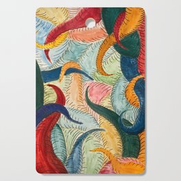 Colorful Octopus Watercolor and Ink Design Cutting Board