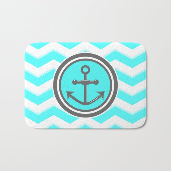 Chevron Anchor Bath Mat