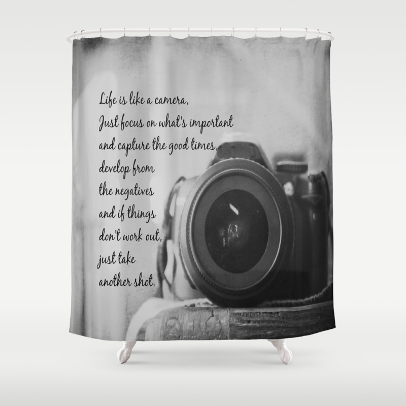 Life Is Like A Camera Shower Curtain By Kimberosephotography