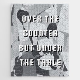 Over and under typography Jigsaw Puzzle