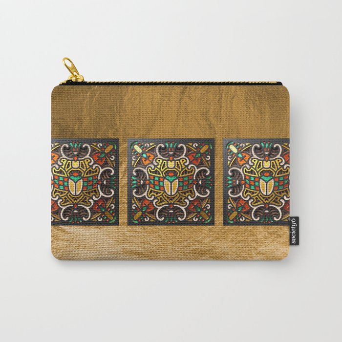 Egyptian Mandala - Wood Cut Carry-All Pouch