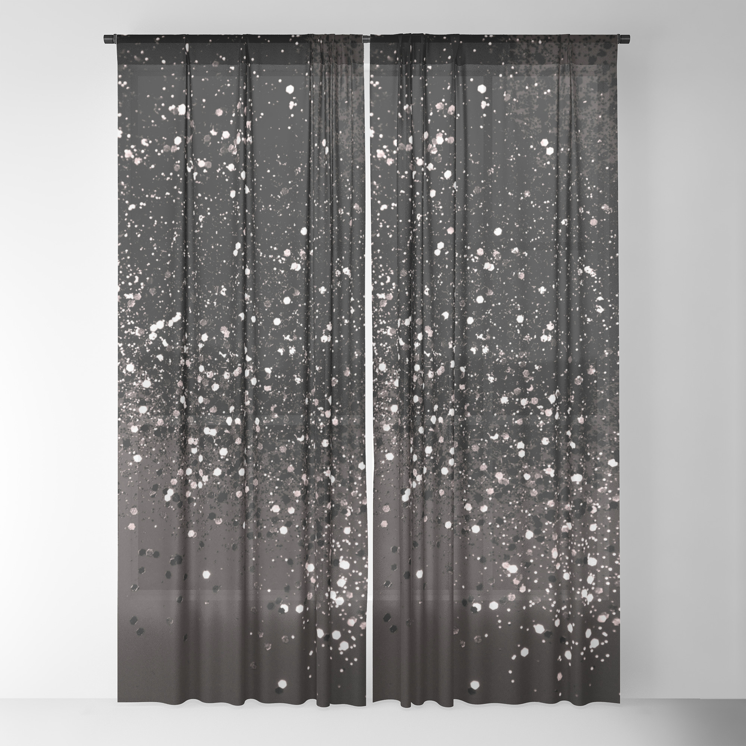 Blush Gray Black Lady Glitter 2 Shiny Decor Art Society6