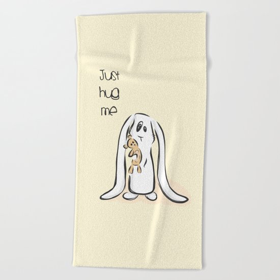 Just Hug Me Beach Towel