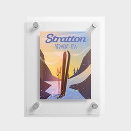 Stratton Vermont Ski Floating Acrylic Print