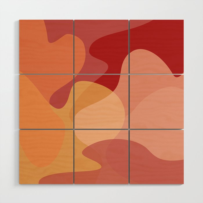 Abstract waves Wood Wall Art