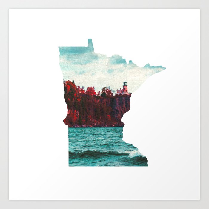 Minnesota Split Rock Lighthouse At Lake Superior Art Print By Anthonylonder Society6