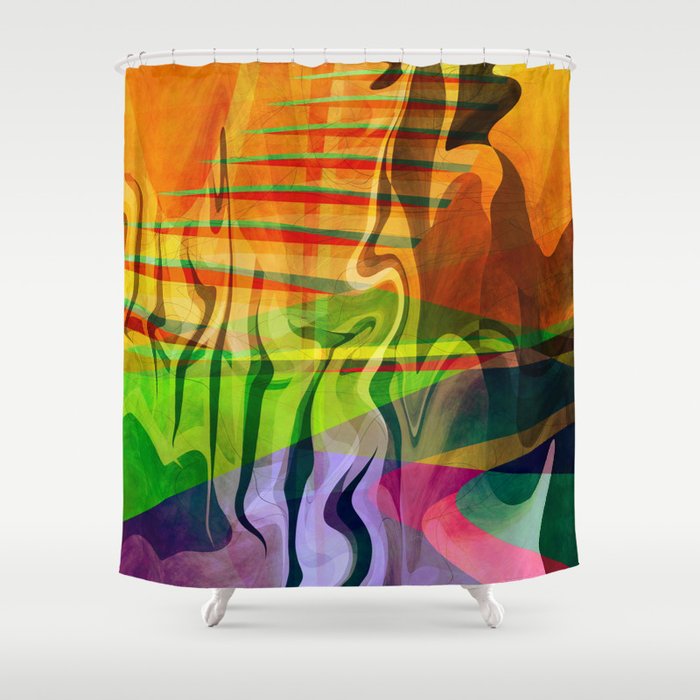 Multicolored abstract 2016 / 013 Shower Curtain