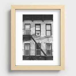 New York City | Architecture in NYC | Black and White | Travel Photography Recessed Framed Print