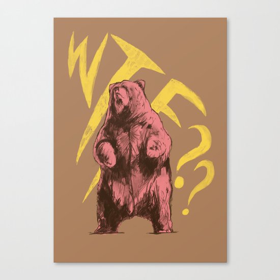 WTF bear Canvas Print