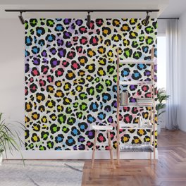 Rainbow Leopard Animal Pattern Wall Mural