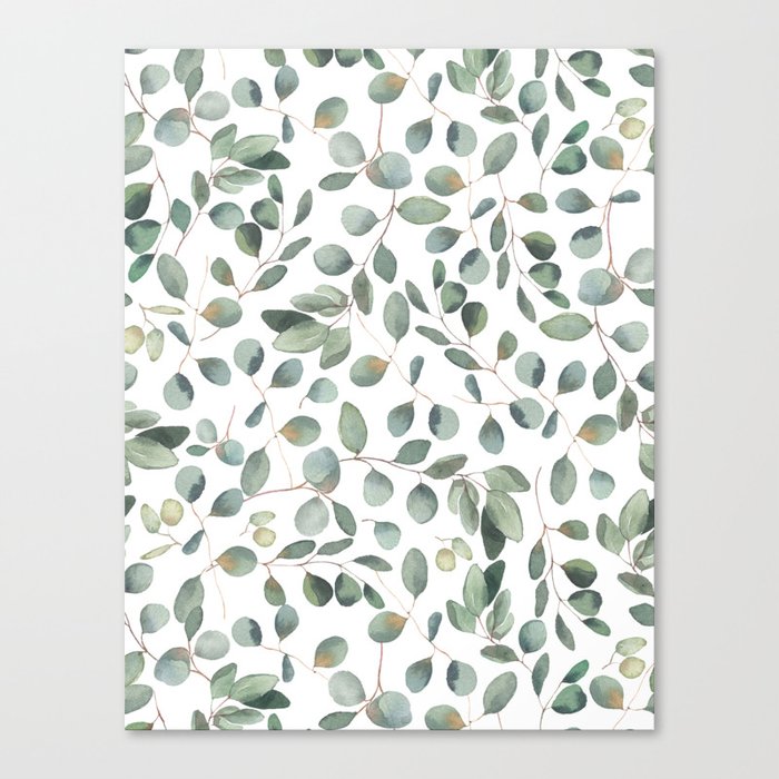 Eucalyptus Leaves Garden Canvas Print