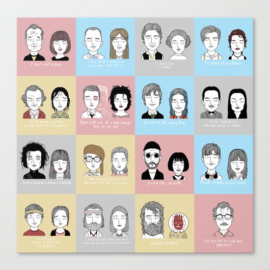 Sad Movie Couples Canvas Print