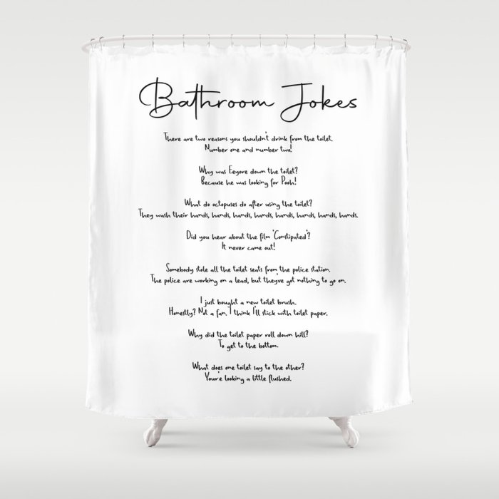 Bathroom Jokes Shower Curtain