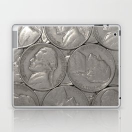 Watercolor 1955 Jefferson nickel 03 Laptop & iPad Skin