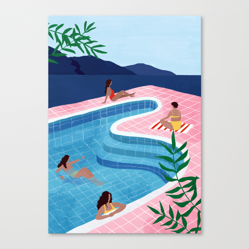 Pool Ladies Canvas Print By Majatomljanovic Society6