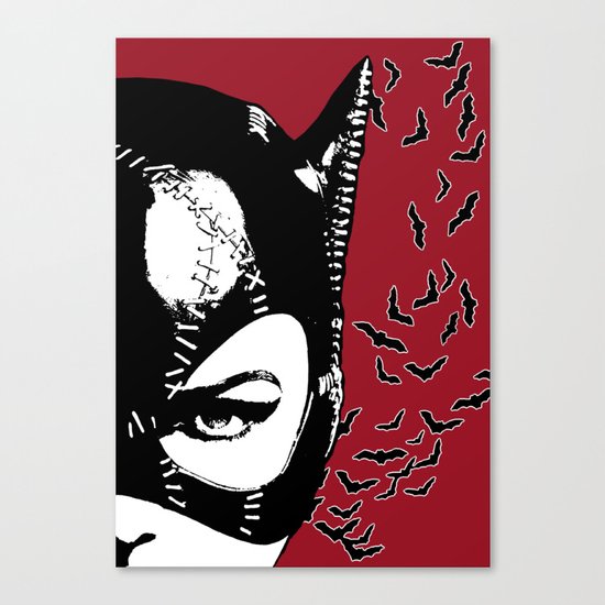 Red Catwoman Canvas Print