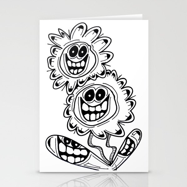 Toothy Flowers Stationery Cards