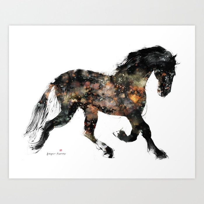 Horse (Distant Galaxy) Art Print