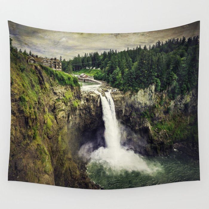 Snoqualmie Falls, Washington Wall Tapestry by JMcCool  Society6