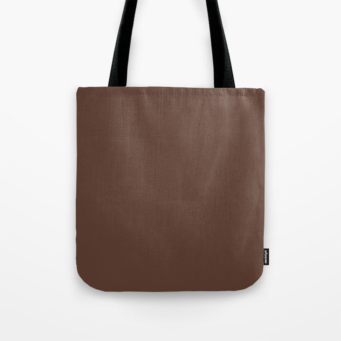Downtown Brown classic chocolate bronze dark solid color modern abstract pattern  Tote Bag