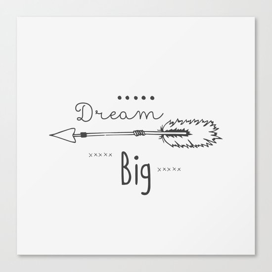 Dream big gray Canvas Print