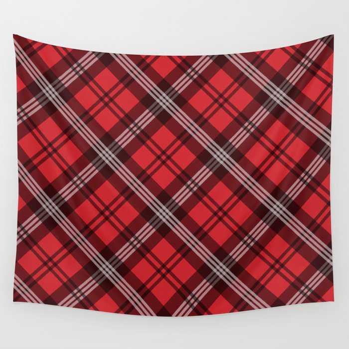 Scottish Plaid-Red Wall Tapestry