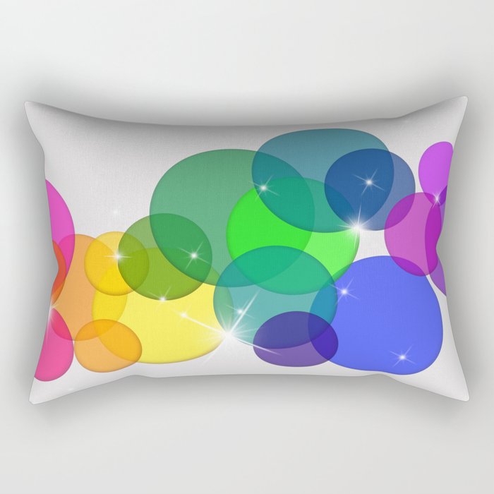 Rainbow colored throw sale pillows