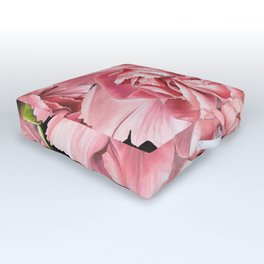 Pink Carnation Flowers Outdoor Floor Cushion