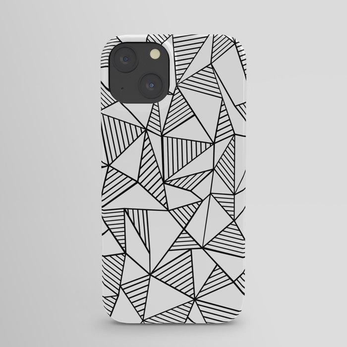 Abstraction Lines Black on White iPhone Case