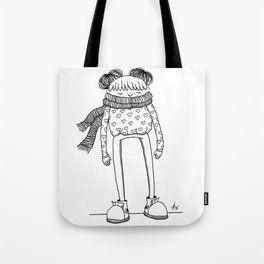 Betty in black and white Tote Bag