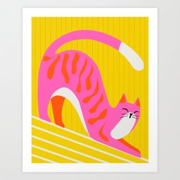 Snoozing Whiskers Art Print