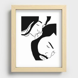 Intimate Kiss Recessed Framed Print