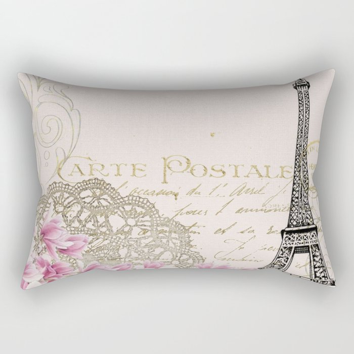 Ooh La La Parisian Eiffel Tower by Saletta Home Decor Rectangular Pillow