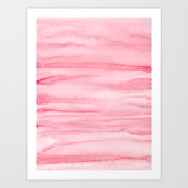 Abstract Pink Washes Art Print