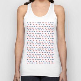 Stay Home Pattern Unisex Tank Top