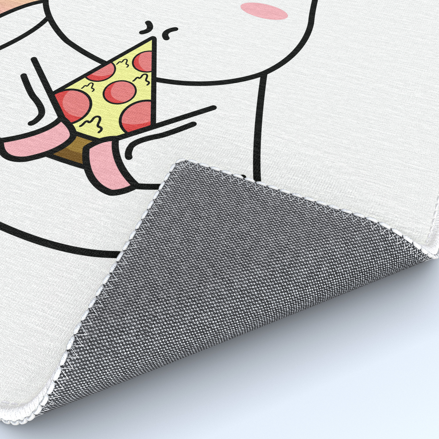 Cute Funny Kawaii Unicorn Eating Pizza Slice Magical Rainbow Rug By Mintedfresh Society6